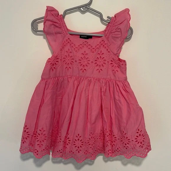gap pink eyelet dress GAP EYELET MIDI DRESS Day dress standout pink Size XL NWT